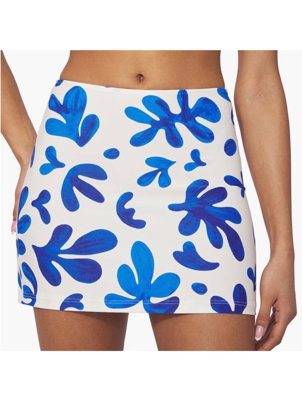 WeWoreWhat Blue and White Mini Tube Skirt